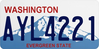 WA license plate AYL4221