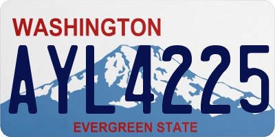 WA license plate AYL4225