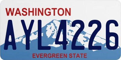 WA license plate AYL4226