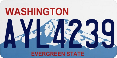 WA license plate AYL4239