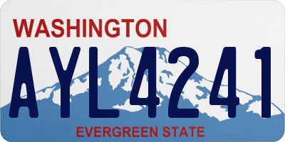 WA license plate AYL4241