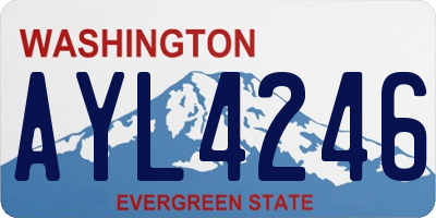 WA license plate AYL4246