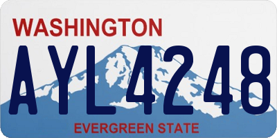 WA license plate AYL4248