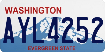 WA license plate AYL4252