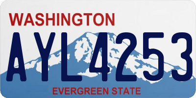 WA license plate AYL4253