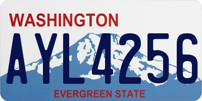 WA license plate AYL4256
