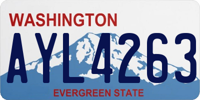 WA license plate AYL4263