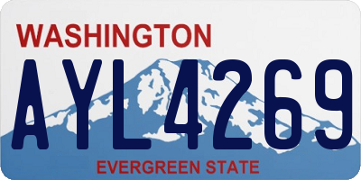 WA license plate AYL4269