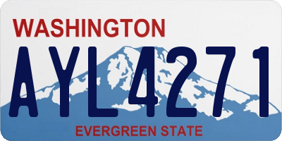 WA license plate AYL4271
