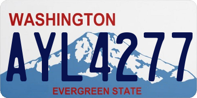 WA license plate AYL4277
