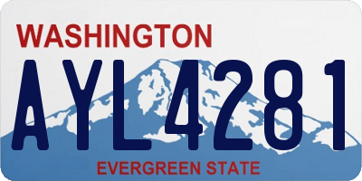 WA license plate AYL4281