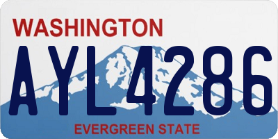 WA license plate AYL4286