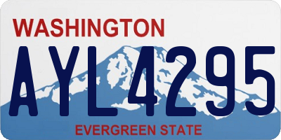 WA license plate AYL4295