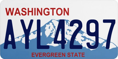 WA license plate AYL4297