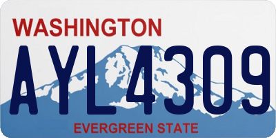 WA license plate AYL4309