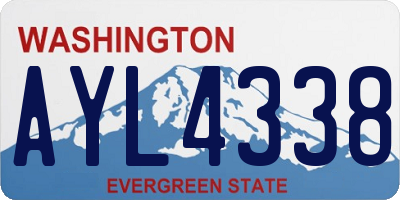 WA license plate AYL4338