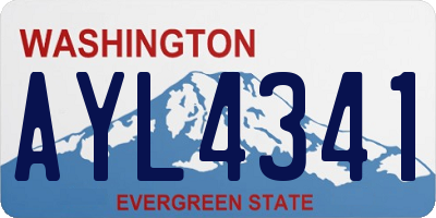 WA license plate AYL4341