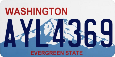 WA license plate AYL4369