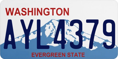 WA license plate AYL4379