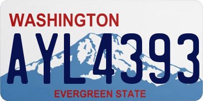WA license plate AYL4393