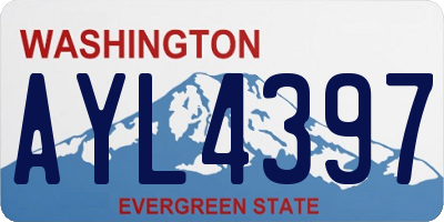 WA license plate AYL4397