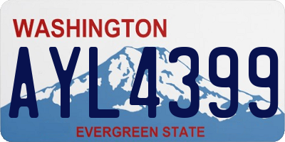 WA license plate AYL4399