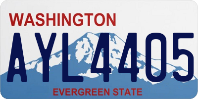 WA license plate AYL4405