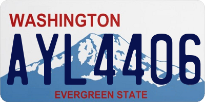 WA license plate AYL4406