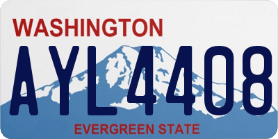 WA license plate AYL4408