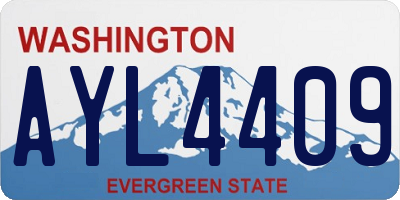 WA license plate AYL4409