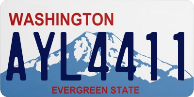WA license plate AYL4411