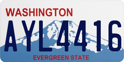 WA license plate AYL4416