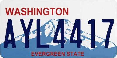WA license plate AYL4417