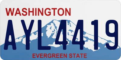 WA license plate AYL4419