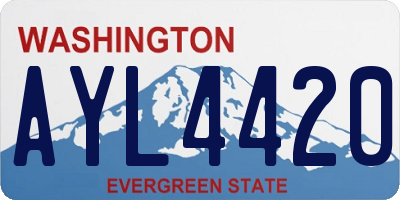 WA license plate AYL4420