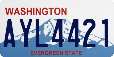WA license plate AYL4421