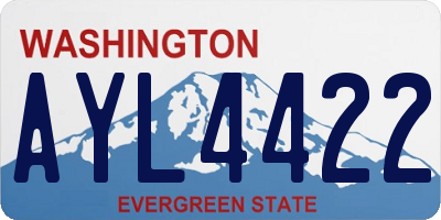 WA license plate AYL4422