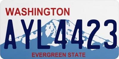 WA license plate AYL4423