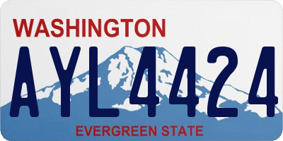 WA license plate AYL4424