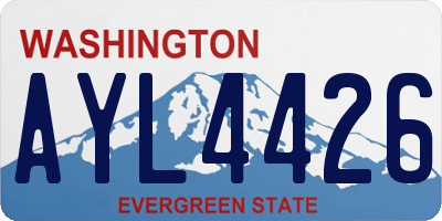 WA license plate AYL4426