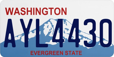 WA license plate AYL4430