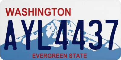 WA license plate AYL4437