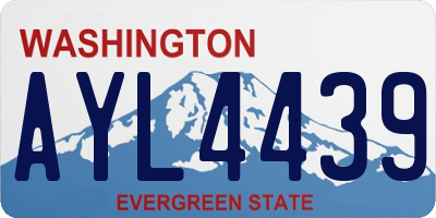 WA license plate AYL4439