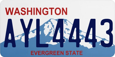 WA license plate AYL4443