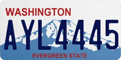 WA license plate AYL4445