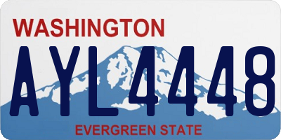 WA license plate AYL4448