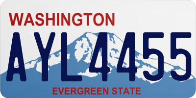 WA license plate AYL4455