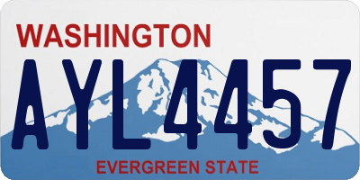 WA license plate AYL4457