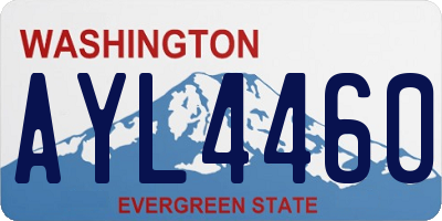 WA license plate AYL4460