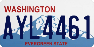 WA license plate AYL4461